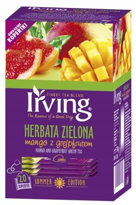 IRVING herbata zielona mango z grejpfrutem 20 szt.