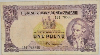 16.N.Zelandia, 1 Funt 1960-1967 rzadki, St.3+