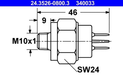 ATE 24.3526-0800.3 ВЫКЛЮЧАТЕЛЬ ŻWIATEŁ СТОП