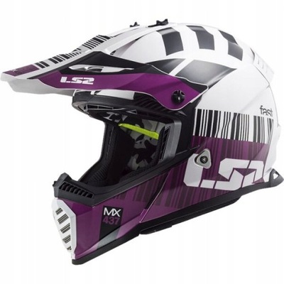 ШЛЕМ LS2 MX437 FAST EVO XCODE WHITE VIOLET XS