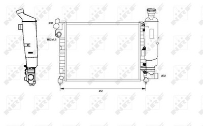 RADUADOR DEL MOTOR NRF NRF 58807  