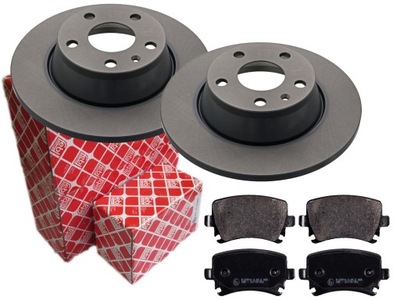 Тормозные диски + тормозные колодки febi задняя audi tt 8j фото №1