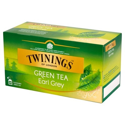 Herbata Twinings Green Tea Earl Grey 25x2g