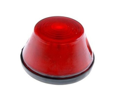 LAMPA OBRYSOWA CZERWONA NISKA PRZYCZEPA, FI 92MM, H=52MM