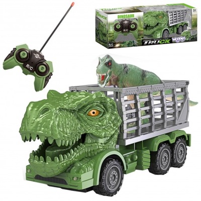 Samochód Zdalnie Sterowany RC Dinozaur WOOPIE Zielony + Figurka