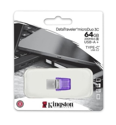 Pendrive Kingston DT MicroDuo 3C G3 64GB USB