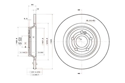 BREMBO DISKAI STABDŽIŲ 2SZT. GAL. MERCEDES A V177 A W177 B SPORTS 