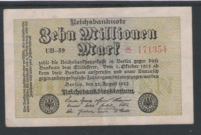 Niemcy 10 mln. mark 1923 (jednostronny)