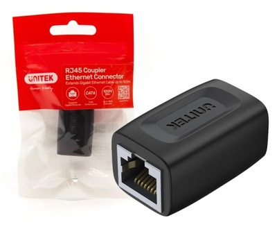UNITEK A1026BK Łącznik RJ45 (F) - RJ45 (F) 1Gbps 1000Mb Cat. 7/6/5e/5