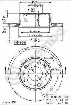 DISCO DE FRENADO IVECO DAILY II 29 99-06 PARTE TRASERA  