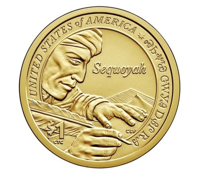 USA 1 $ Rdzenni Amerykanie Sequoah 2017