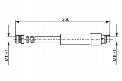 ПАТРУБОК ТОРМОЗНОЙ ГИБКИЙ ЗАД L/P (DŁ. 230MM, M