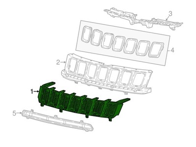Решітка радіатора jeep compass 17- 5up86rxfab фото №1