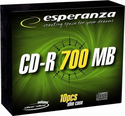 PŁYTY CD-R ESPERANZA 700MB 10SZT SREBRNE