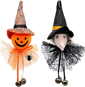 Ozdoba Halloween Wisząca czarownica dekoracja Lalka Dynia 2szt BLLREMIPSUR