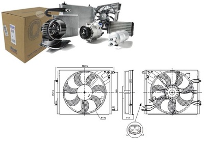 VENTILADOR DEL RADIADOR CON CUERPO RENAULT GRAND SCENIC IV MEGANE IV  