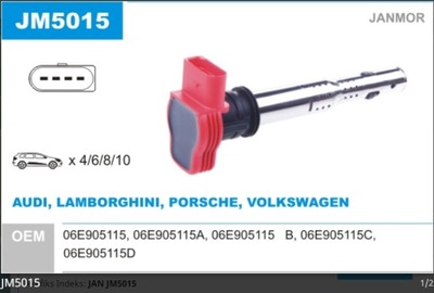 Jm5015 - janmor - котушка запалювання фото №1