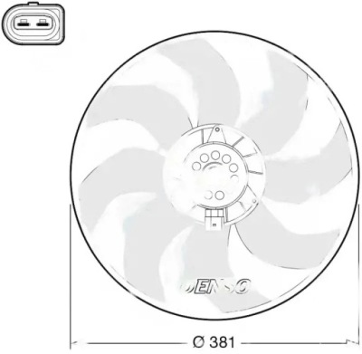 Вентилятор радіатора der02006 denso фото №1