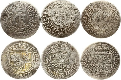 Jan II Kazimierz Tymf (1665-1666) AT - Lot 3 monet
