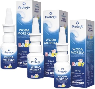 Protego Woda Morska Baby spray do nosa 3x30 ml Dla Dzieci i Niemowląt