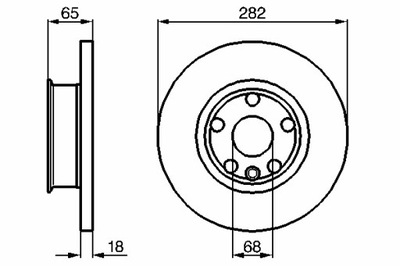 BOSCH DISCOS DE FRENADO 2SZT. PARTE DELANTERA VW CALIFORNIA T4 CAMPER  