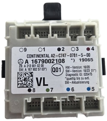 Mercedes модуль блок керування двері a1669000218 фото №1