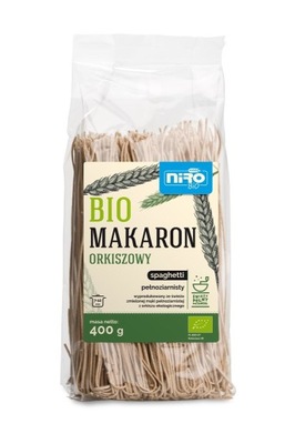 MAKARON (ORKISZOWY RAZOWY) SPAGHETTI BIO 400g NIRO