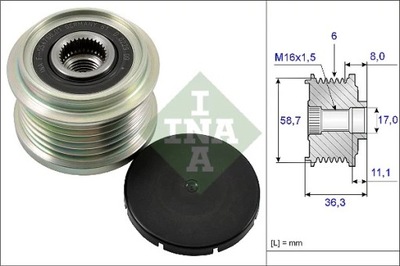 INA 535016010 EMBRAGUE ALT.  