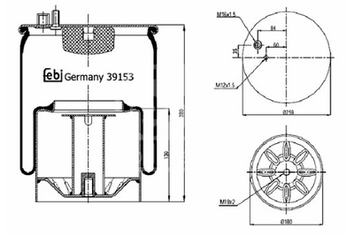 FEBI BILSTEIN ПЫЛЬНИК ПОДВЕСКИ ПНЕВМАТИЧЕСКОЙ ЗАД P MAN FOC TGA TGM