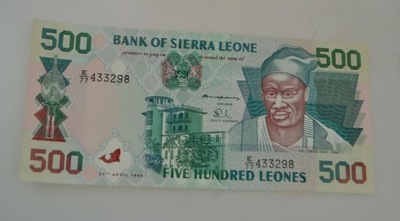 Sierra Leone - banknot - 500 Leones 1995 rok