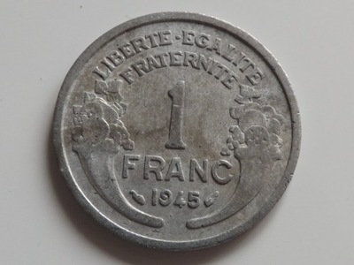 Francja 1 Frank 1945 st. 3+