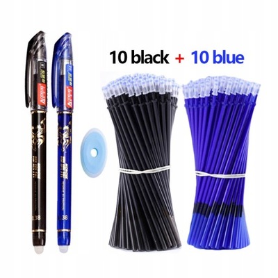 Erasable gel pens set 0.5 mm Fine point blue