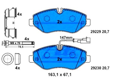 Ate гальмівні колодки гальмівні rvi maxity nissan cabstar nt4 фото №1