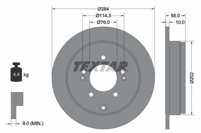 92271003/TEX ДИСК ТОРМОЗНОЙ ЗАДНИЙ