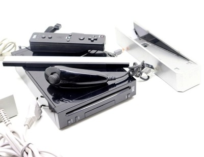 KONSOLA NINTENDO WII CZARNA RVL-001 ORYGINALNY ZESTAW