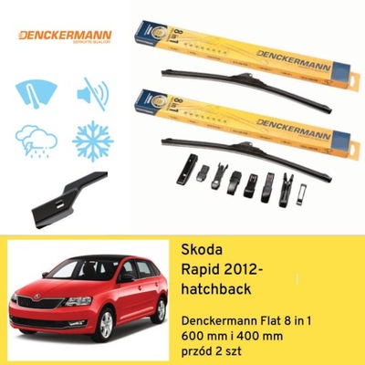 WIPER BLADES FRONT DO SKODA RAPID HATCHBACK (2012-) DENCKERMANN  