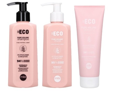 Mila Be Eco Pure Volume zestaw dodający objętości szampon maska peeling