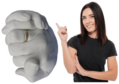 ZESTAW DO ODLEWU SPLECIONYCH DŁONI DLA 2 DOROSŁYCH