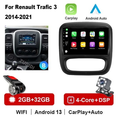 NAWIGATOR GPS PARA RENAULT TRAFIC 3 2014-2021 PARA OPLA VIVARO B 2014-2018  