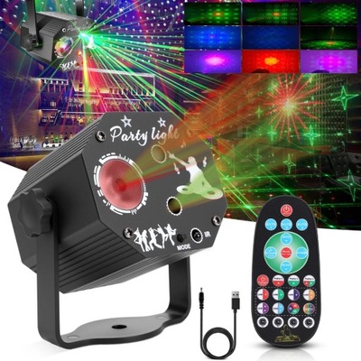RGB PROJEKTOR DYSKOTEKOWY KULA DISCO REFLEKTOR LASER LED RGB DJ