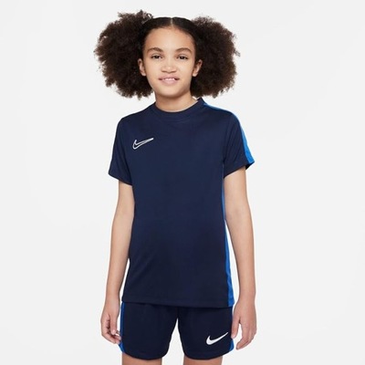 NIKE T-SHIRT SPORTOWY GRANATOWY Z LOGO 128-137 V7B