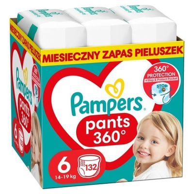 Pieluchomajtki Pampers Pants 6 132 szt.