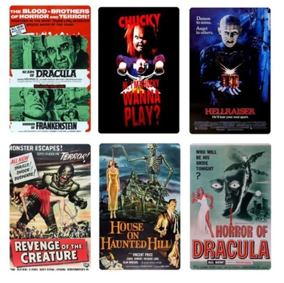 6 magnesów klasyka horror filmy grozy plakaty