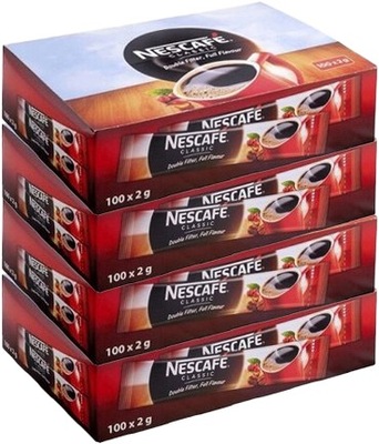 Kawa rozpuszczalna NESCAFE CLASSIC 100 SASZETEK x4