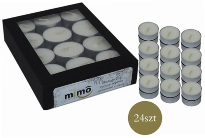 Zestaw tealights z wosku sojowego 24 sztuki