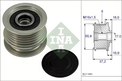 INA 535 0009 10 ГЕНЕРАТОР - СЦЕПЛЕНИЕ ОДНОСТОРОННИЙ