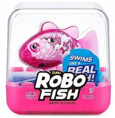 ++ ZURU ROBO FISH ROBOFISH ALIVE PŁYWAJĄCA RYBA RYBKA różowa pink