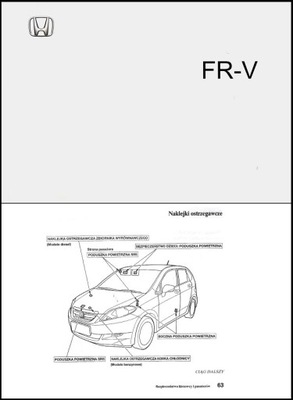 HONDA FRV POLSKA MANUAL MANTENIMIENTO 2005-2009...  