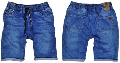 Meskie krotkie spodenki na gumie jeans 213 r 40/41
