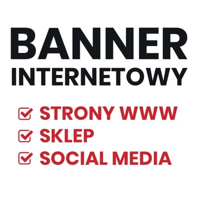 BANER INTERNETOWY NA STRONĘ WWW, SKLEP, SOCIAL MEDIA